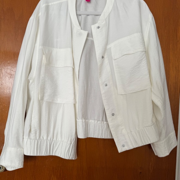 Vince Camuto Slouchy Bomber Jacket – New Ivory (Size L) - Picture 9 of 13